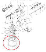 Graco 240262 Бачок в сборе HVLP Edge Cup 1L (коническое дно), прототип 244132