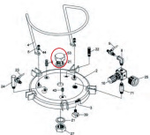 Iwata 04016480 Болт крышки красконагнетательного бака PET 10N / 30N / 50N