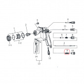Пружина иглы подачи материала (№9) для краскопультов Iwata Kiwami4/Wider4/Wider1