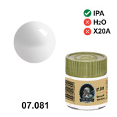 Краска спиртовая Jim Scale, цвет белый глянцевый (White glossy), 10 мл