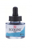 Акварель жидкая Ecoline банка 30 мл №522 Turquoise blue (Синий бирюзовый)