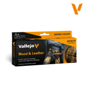 70182 Набор красок Vallejo Wood & Leather (8 цветов)