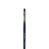 Кисть Альбатрос серии Байкал, синтетика, овальная №8, длинная ручка