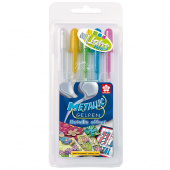 Набор гелевых ручек Sakura Gelly Roll Metallic 5 цветов (светлые) в блистере