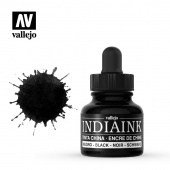 Vallejo Traditional India Black Ink Индийские чернила черные, 30 мл