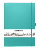 Sketchmarker Блокнот для зарисовок 140 г/кв. м, 80 л, 21*29,7 см, твердая обложка, бирюзовый