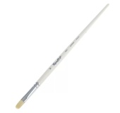 Кисть Roubloff серии 1B32W №12, белая синтетика, овальная, длинная ручка