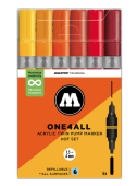 Набор маркеров Molotow ONE4ALL Acrylic Twin Hot Set (6 шт.)