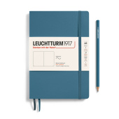 Leuchtturm1917 Блокнот Leuchtturm Rising Colours, A5, 80 г/м2, 123 стр., нелинованный, мягкая обложка, цвет синий камень
