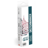 Набор капиллярных ручек Sketchmarker Artist fine pen Dark colors, 12 цв.