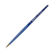 Кисть Roubloff серии Aqua blue round №4, коричневая синтетика, круглая, короткая ручка