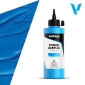Краска Vallejo Acrylic Studio #24 Primary Blue (Синий основной), 200 мл