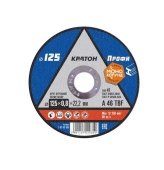 Кратон A46TBF Круг отрезной прямой по металлу 125 x 0,8 x 22,2 мм