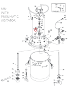 Iwata 04017480 Болт крышки красконагнетательного бака PET 10MN / 30MN / 50MN