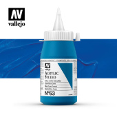 Краска Vallejo Acrylic Studio #63 Blue Cyan Dark (Синий циан темный), 1 л