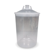 JETA PRO 596605 Одноразовый пластиковый бачок 190 мкм 350 мл с крышкой и ситечком JPPS, 50 шт.