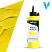 Краска Vallejo Acrylic Studio #1 Cadmium Lemon Yellow - Hue (Кадмий лимонный), 200 мл