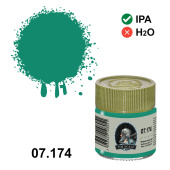 Краска спиртовая Jim Scale, цвет бирюзовый авиа (Кабина Ми-17/24, Миг-21/23/25/31), 10 мл