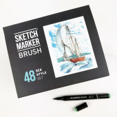 Набор маркеров Sketchmarker Brush Sea Style (48 шт. в пластиковом кейсе)