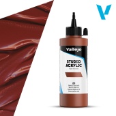Краска Vallejo Acrylic Studio #20 Burnt Sienna (Сиена жженая), 200 мл