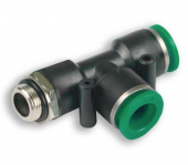 Vepa B256/1 L-тройник M1/8" цанги 4 мм, с уплотнением, в пластиковом корпусе