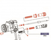 SATA 133991 Набор уплотнителей (3 шт.) регулятора подачи воздуха для окрасочных пистолетов за исключением minijet