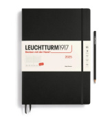 Leuchtturm1917 Ежедневник, A4+, 2025 г., с расписанием, твердая обложка, цвет черный