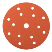 Sandwox Диск шлифовальный на бумажной основе 518 Orange Ceramic Multi holes, 150 мм