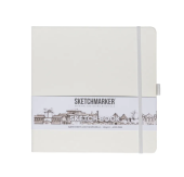 Sketchmarker Блокнот для зарисовок 140 г/кв. м, 80 л, 20*20 см, твердая обложка, белый