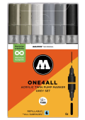 Набор маркеров Molotow ONE4ALL Acrylic Twin Grey Set (6 шт.)