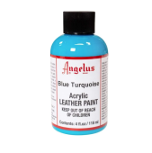 Краска для кожи и ткани Angelus Leather Acrylic Paint 045 Blue turquoise, 118 мл