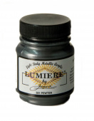 Нерастекающаяся металлическая краска по тканям Jacquard Lumiere олово 67 мл