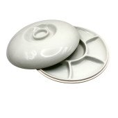 Черная Речка Палитра керамическая круглая, 6 ячеек, с крышкой