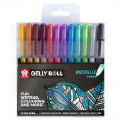 Набор гелевых ручек Sakura Gelly Roll Metallic 12 шт. в пластиковой упаковке