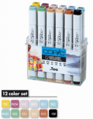 Набор маркеров Copic Classic Pastel Colours (12 шт. в пластиковой упаковке)