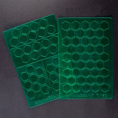 MiniWarPaint Трафарет окрасочный шестиугольники, размер М, 6 мм