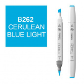 Маркер Touch Twin Brush 262 лазурный голубой