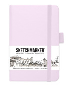 Sketchmarker Блокнот для зарисовок 140 г/кв. м, 80 л, 9*14 см, твердая обложка, лавандовый