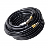 Pegas Шланг черный резиновый 10*17 мм, длина 15 м, с быстросъемными соединениями, профи