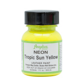 Краска для кожи и ткани Angelus Leather Acrylic Paint 127 Neon Tropic Sun Yellow, 29,5 мл