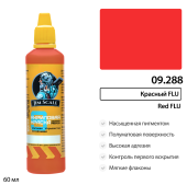 Краска акриловая универсальная Jim Scale 09.288 цвет Красный Red FLU (Флуоресцентный), 60 мл