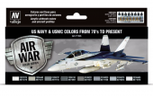 71155 Набор красок Vallejo US Navy & USMC colors from 70’s to present (8 цветов)