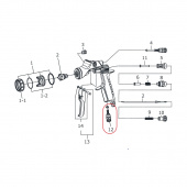 Регулятор подачи воздуха краскопульта Iwata Kiwami4/Wider4/Wider1