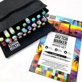 Набор маркеров Sketchmarker Brush Mixed (36 шт.: 26 Brush, 10 обычных + сумка-органайзер)