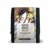 Набор маркеров Sketchmarker Brush Autumn (12 шт. + сумка-органайзер)