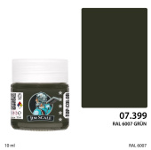 Краска спиртовая Jim Scale, цвет RAL 6007 Grün, 10 мл