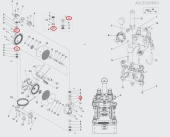 Iwata 94930300 Уплотнительное кольцо насоса DDP120B (2 шт./компл.)