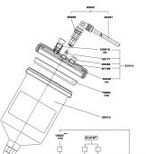 SATA 83501 Пластиковый воздушный шланг с соединением к бачку под давлением для Spray Master пистолетов