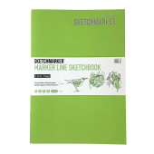 Sketchmarker Скетчбук Marker Line, 160 г/кв. м, 176 x 250 мм, 16 листов, мягкая обложка, цв. лайм