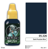 Краска акриловая Jim Scale 05.326, цвет Dark Prussian Blue, 18 мл